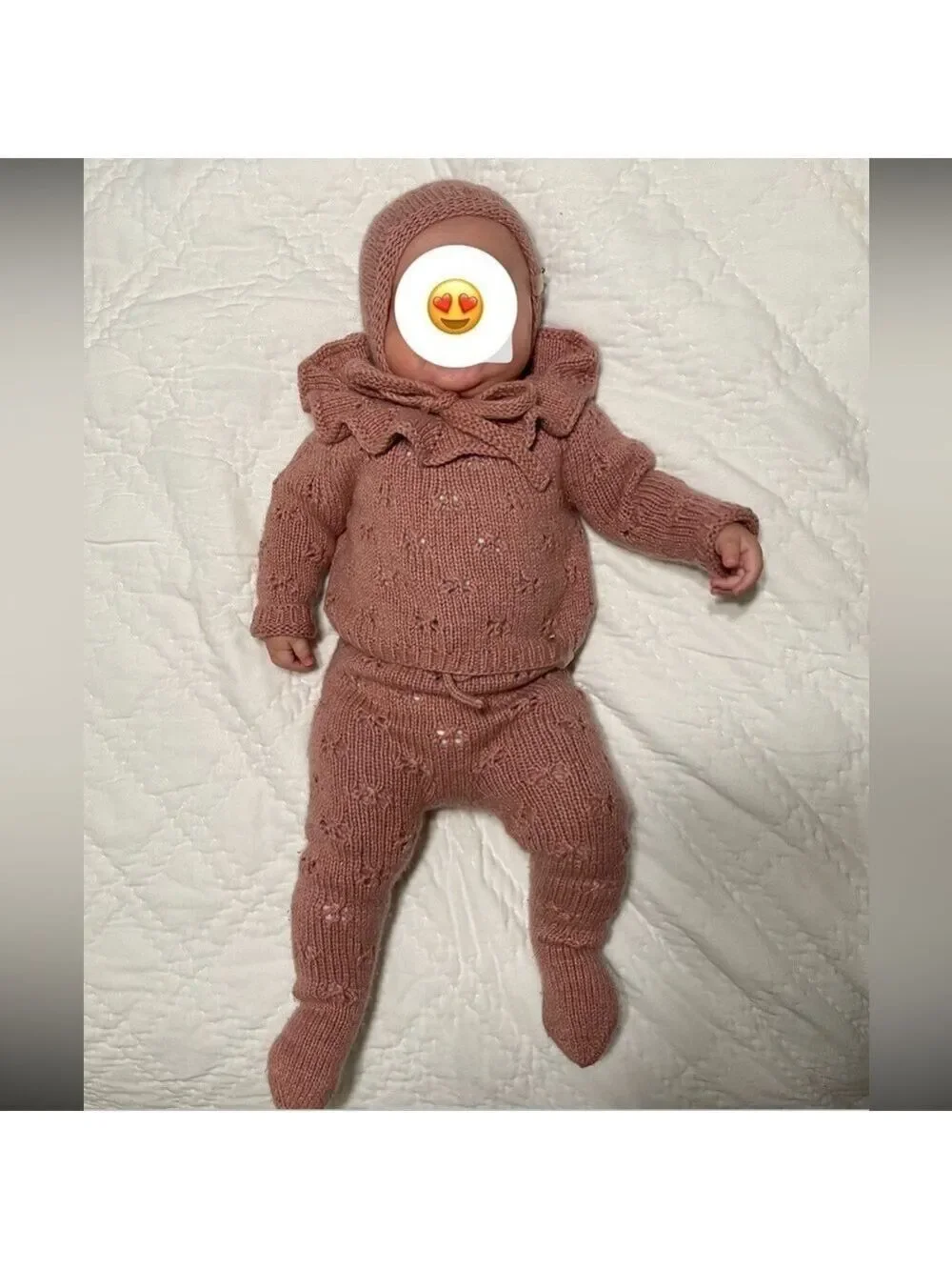 Knitted merino 3-piece set